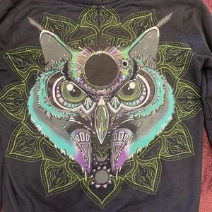 Liquid Dreams Moon Owl hoodie